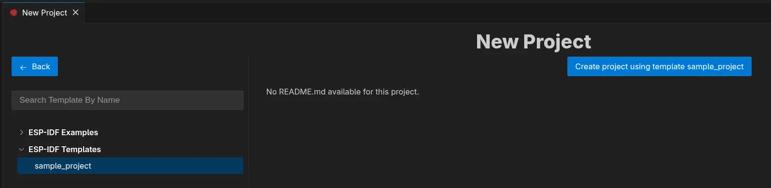První krok tvorby nového projektu