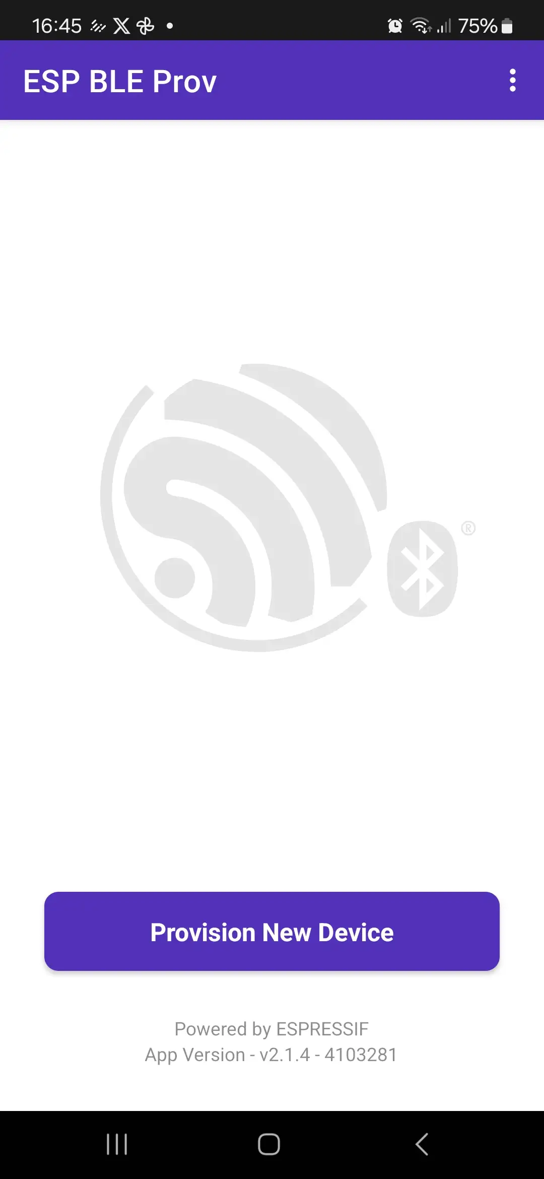 Provisioning app step 1