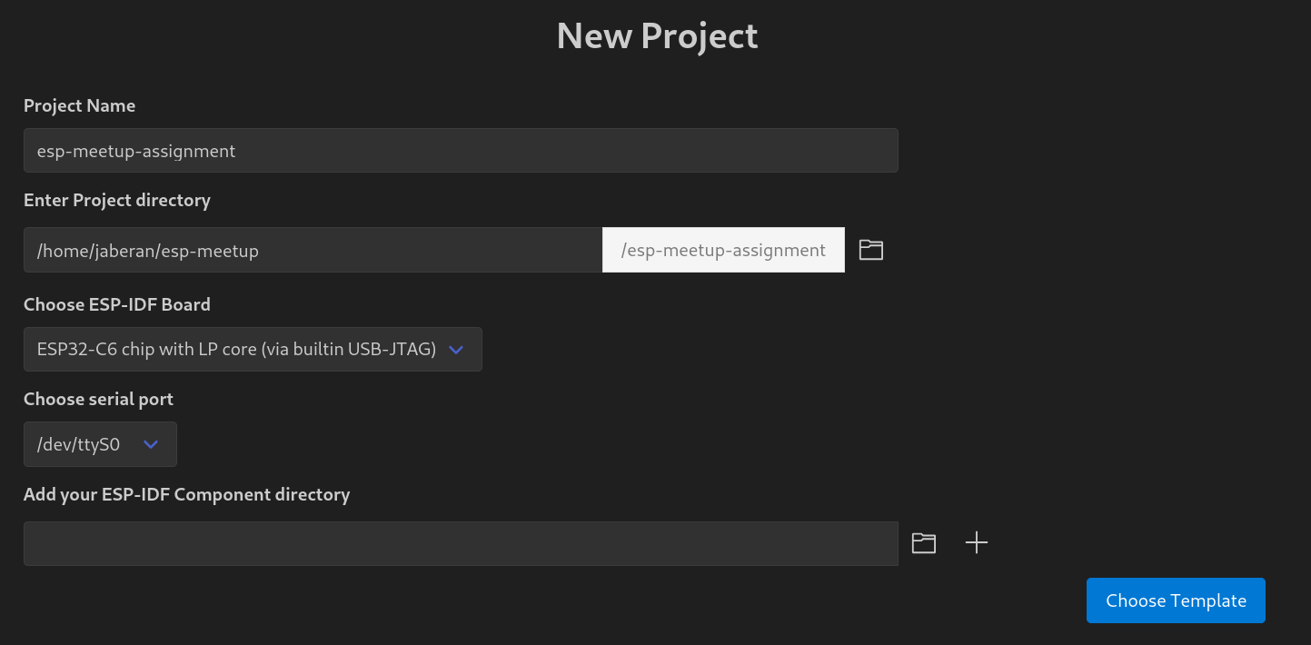 První krok tvorby nového projektu